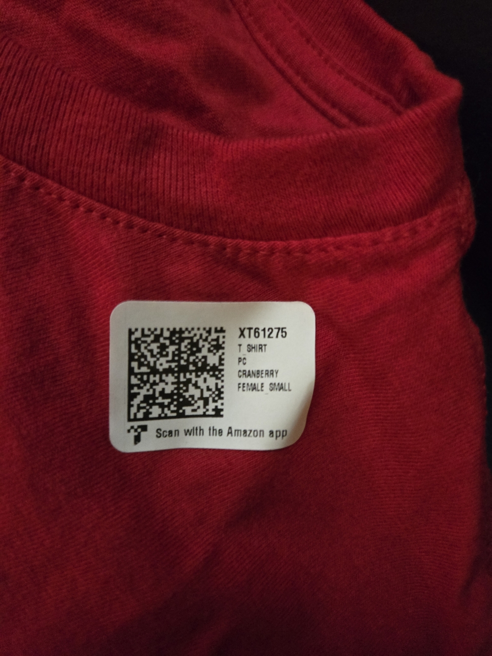 Womens's Red Graphic Statement Tee - Bold Text Shirt Size S - Picture 2 of 3